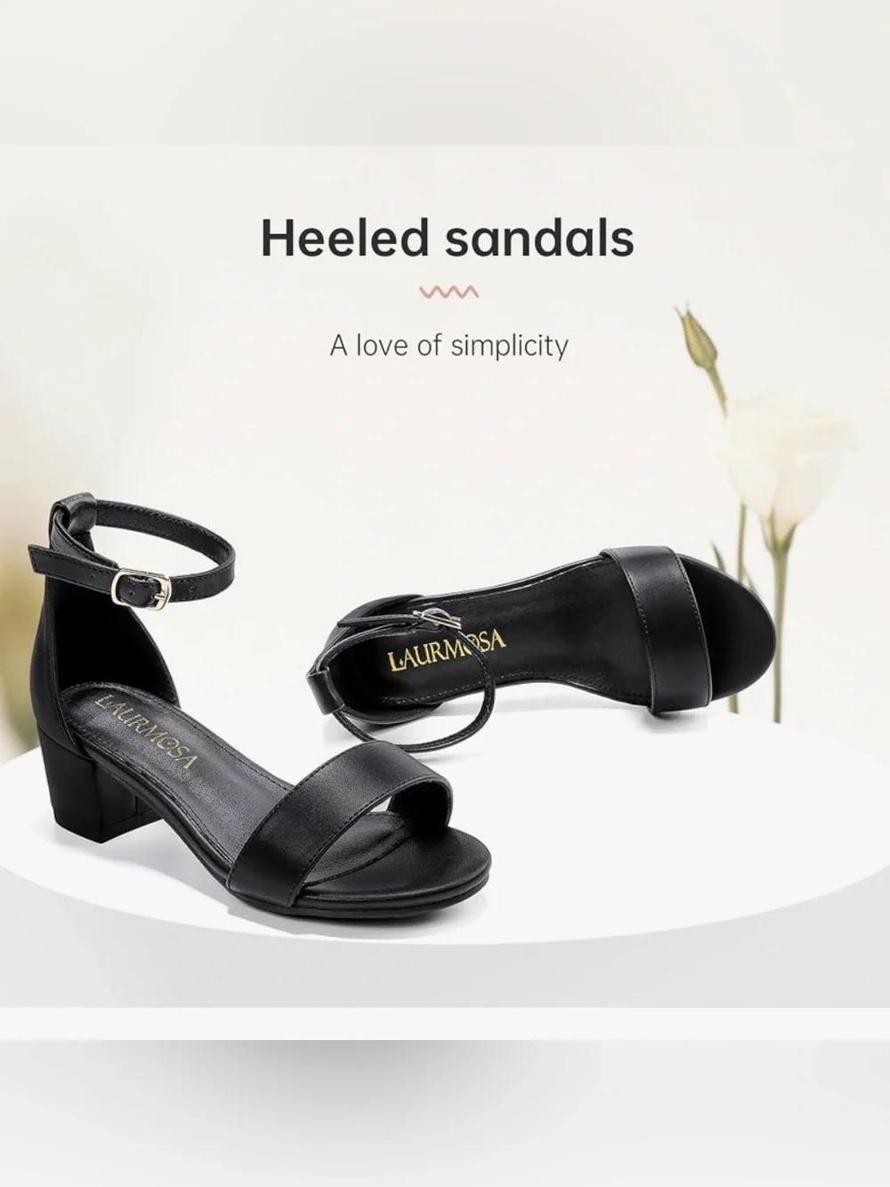 LAURMOSA Girls High Heels Sandal for Girls Open Toe 058